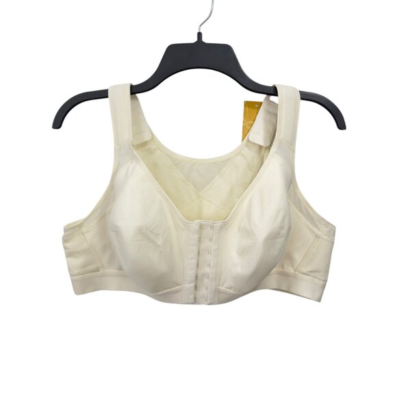 Delimira Womens Front Close Back Support Bra Size 42B Ivory Full Coverage - Picture 10 of 10